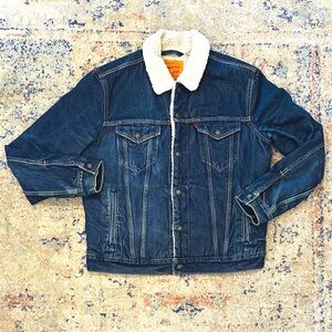 Cozy sherpa jean jacket